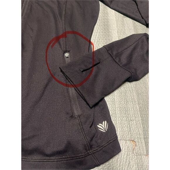 Forever 21 Active Jacket Womens M Medium Black Full Zip Pockets Mock Neck Long - Picture 3 of 6
